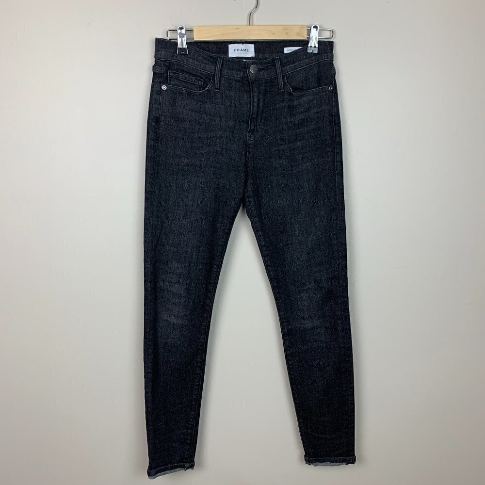 FRAME Le Skinny de Jeanne Size 28 Black Skinny Jeans